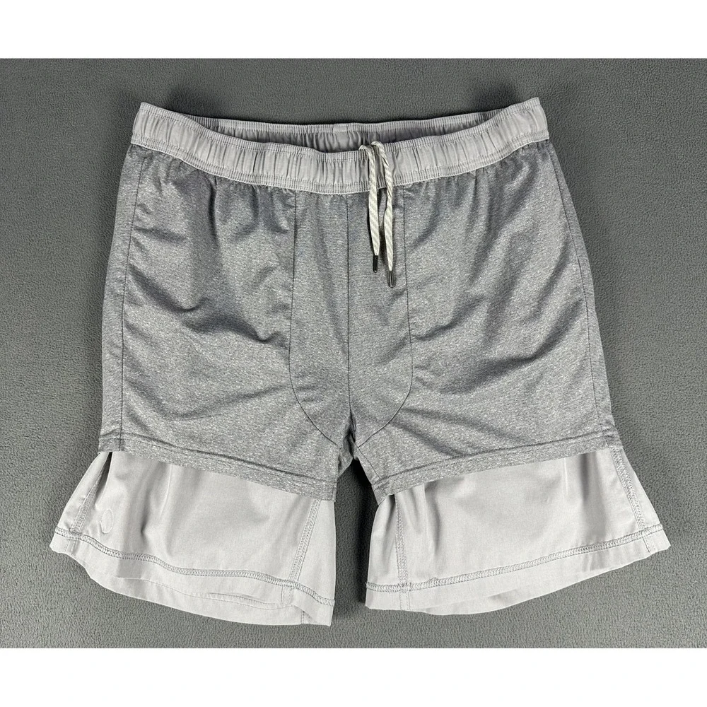 Vuori Short 2XL Grey Kore Compression Lined Performance Gym Training Lounge V302